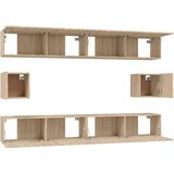  6-dijelni set TV ormarića boja hrasta sonome konstruirano drvo | shoptok.hr