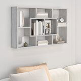Maison Chic Stenska polica - Viseča Polica siva sonoma 85x16x52,5 cm inženirski les, (21793546) | Shoptok.si