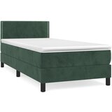 Maison Chic Box spring postelja - Vzmetna postelja z vzmetnico temno zelena 90x200 cm žamet SL6892, (21903403) Cene