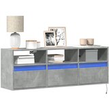 vidaXL Stenska TV omarica z LED lučkami betonsko siva 130x31x45 cm Cene