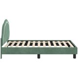  Krevet za djecu s uzglavljem Morska zelena 80 x 160 cm Baršun | shoptok.hr