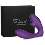 Tracy&#039;s Dog OG - vodoodporen vibrator za točko G in stimulator klitorisa (vijolična)