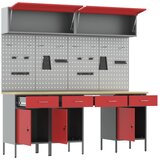 Set radnih ormarića s ladicama s pohranom 10 kom. Crvena | shoptok.hr