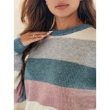 DStreet Damski sweter w paski CALVENA niebiesko-szary | shoptok.hr