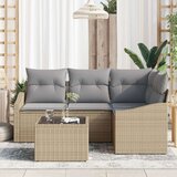  Vrtni set s sofom Set od 5 Bež Ratan Vrtni blagovaonski set | shoptok.hr
