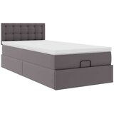 vidaXL otomanski okvir kreveta s madracem sivi 90x200cm umjetna koža | shoptok.hr