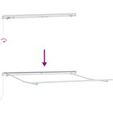  Povlačivi tende Svijetlo siva i bijela. 450 × 350 cm | shoptok.hr