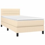  box spring s madracem LED krem 80 x 200 cm od tkanine | shoptok.hr
