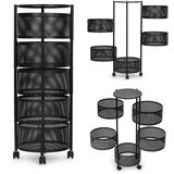  Organizator za kuhinjske police s rotirajućim policama, 5 razina, metal, ModernHome Cijene