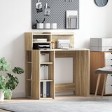 vidaXL Stol s pohranom Sonoma hrast 90x48x101.5 cm Inženjersko drvo | shoptok.hr