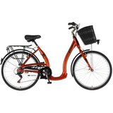Visitor bicikl city vintage 26" alu 18" v-brake 6 brzina 155-178cm (s/m) narandžasti perla 1262092 | Eponuda.com
