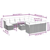 vidaXL 13-dijelni set vrtnih sofa s jastucima poliratan crni | shoptok.hr