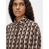 .OBJECT Dolga srajca 'Pamala' brokat / svetlo rjava / temno rjava / črna / bela | Shoptok.si