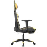  Gaming stol z oporo za noge črno in zlato umetno usnje, (21152279) | Shoptok.si
