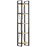Police za knjige s 5 razina 40 x 30 x 180 cm masivno drvo manga | Eponuda.com