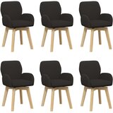 vidaXL Vrtilne jedilne stole 6 pcs Bouclé Črna 54 x 58 x 87 cm, (5000296639) Cene