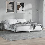 The Living Store Posteljni okvir visok sijaj bel 140x200 cm inženirski les - Posteljni Okvir, (21529799) | Shoptok.si