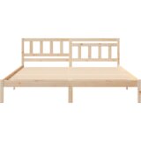 vidaXL Krevetna konstrukcija Smeđa 200 x 200 cm Čvrsta borova drva | shoptok.hr