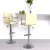 vidaXL Barski stolčki 2 kosa krem umetno usnje, (20817363) | Shoptok.si