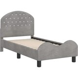  Posteljica za malčke z vzglavjem Svetlo siva 70 x 140 cm Žamet, (5000104918) | Shoptok.si