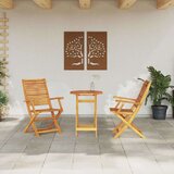  Sklopivi bistro set 3 kom. Smeđa Čvrsto drvo akacije | shoptok.hr