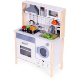 ECO TOYS Drvena dječja kuhinja za igru ​​sa zvukom, LED, pećnicom, perilicom rublja, kuhinjskim dodacima | shoptok.hr
