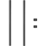 vidaXL Ograjni stebri 2 pcs Siva 100 cm Jeklo s prašnim premazom | Shoptok.si