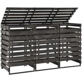  Trojna lopa za smetnjake 210x75x121 cm barvana trdna borovina | Shoptok.si