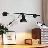 Nettlife črna notranja stenska svetilka E27 vintage kovinska stopniščna svetilka z vrtljivim indirektnim dizajnom, (22136385) | Shoptok.si