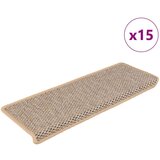 vidaXL samoljepljivi otirači za stepenice 15 kom 65 x 25 cm svjetlobež | shoptok.hr
