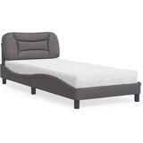  Krevet s madracem sivi 90 x 200 cm od umjetne kože Cijene
