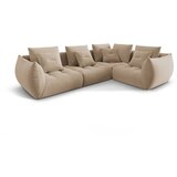 Micadoni Bež kotna sedežna garnitura iz tkanine bouclé (desni kot/v obliki črke L) Bloom – Home | Shoptok.si