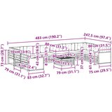  Setovi sofa 11 kom. Čvrsto drvo akacije | shoptok.hr