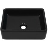  Keramički kvadratni umivaonik 41 x 30 x 12 cm crni | shoptok.hr