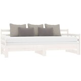  Izvlečna dnevna postelja bela trdna borovina 2x(90x200) cm, (20723816) | Shoptok.si