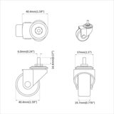  Dizalni kotač 12 pcs Crna 40,4 x 40,4 x 19,7 mm | shoptok.hr