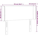 Uzglavlje s ušima tamnozeleno 93x16x78/88 cm baršunasto | shoptok.hr