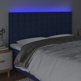  LED uzglavlje plavo 200x5x118/128 cm od tkanine | shoptok.hr