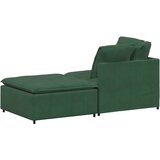  Modularna sofa s podnožjem i jastucima, tamnozelena, korduro tkanina | shoptok.hr