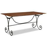 vidaXL Jedilna miza trden akacijev les z medenim premazom 180x90x76 cm, (20946567)