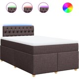 vidaXL Box spring postelja z vzmetnico temno rjava 120x190 cm blago, (21309841) Cene