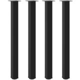  Noge za barski stol 4 kom Crne 110-112 cm Čelične | shoptok.hr