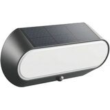 Ovalna solarna zidna lampa sa senzorom pokreta, 5W, 500lm, 4000K, crna Cene