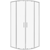Kerra polkrožna tuš kabina SOLID RS 90 Solo, srebrna, 90x90x195cm | Shoptok.si