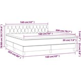  box spring s madracem LED tamnosivi 160x200 cm tkanina | shoptok.hr