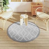 vidaXL Vanjski tepih sivi Ø 120 cm PP | shoptok.hr