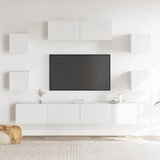  7-dijelni set TV ormarića bijeli od konstruiranog drva | shoptok.hr