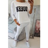 Kesi Set sa bijelim bijelim printom Queen smeđa | ePonuda.com