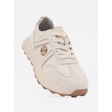 GOODIN Beige leather sneakers with a thick sole | Shoptok.si