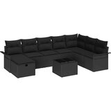 Sjedeća garnitura za vrt 9 kom. Crna poliratan 297.5 x 187.5 x 85 cm | shoptok.hr